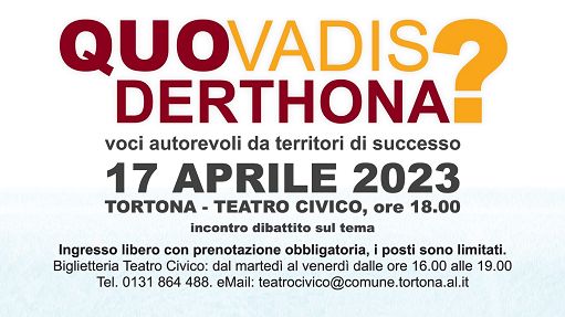 Vino, il 17 aprile a Tortona si tiene l’incontro “Quo vadis Derthona?”