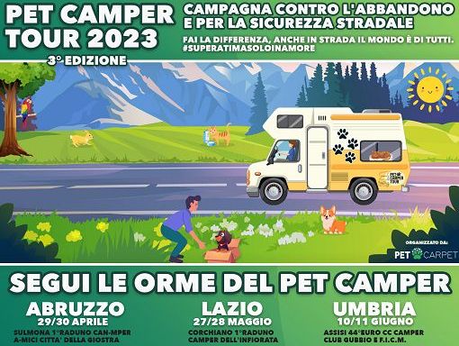 Al via Pet Camper Tour, campagna itinerante contro abbandono animali