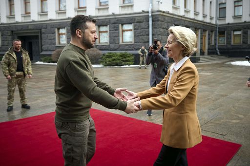 Ue, difesa e sanzioni al centro dei colloqui Zelensky-Von der Leyen