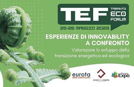 TEF, il 25 e 26 maggio Taranto al centro dibattito sulla transizione