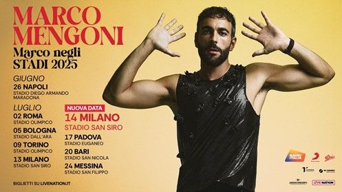 Marco Mengoni raddoppia la data di Milano, doppio live a San Siro