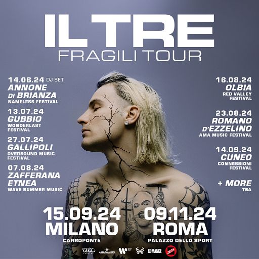 Il Tre annuncia le prime date estive del Fragili Tour