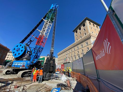 Webuild, in funzione nuova idrofresa per scavo Metro C a Piazza Venezia