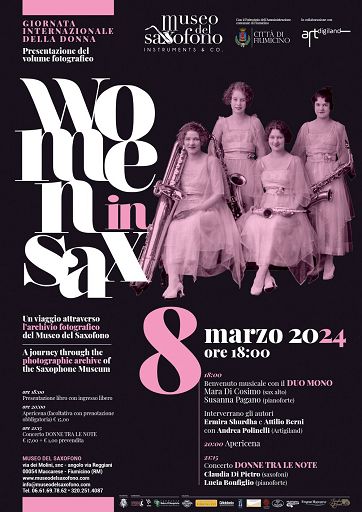 8 marzo,”Women in Sax”: volume fotografico al Museo del Saxofono