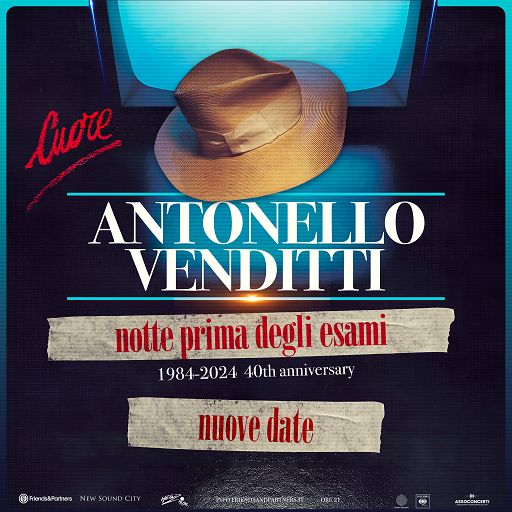 Nuove date estive tour Venditti per 40 anni “Notte prima degli esami”