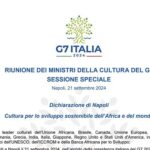 G7 Cultura, la Dichiarazione di Napoli su Africa e sviluppo