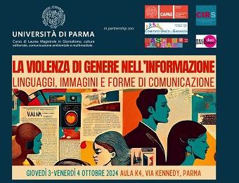 Università Parma, due giorni su violenza di genere nell’informazione