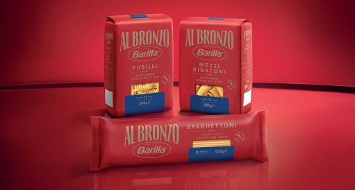 Barilla: per pasta al bronzo nuovo pack in plastica e formato da 500 grammi