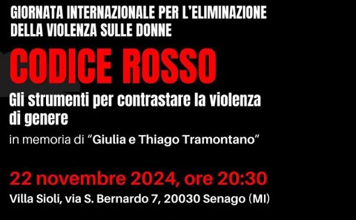 Violenza donne, a Senago stasera incontro sul Codice Rosso